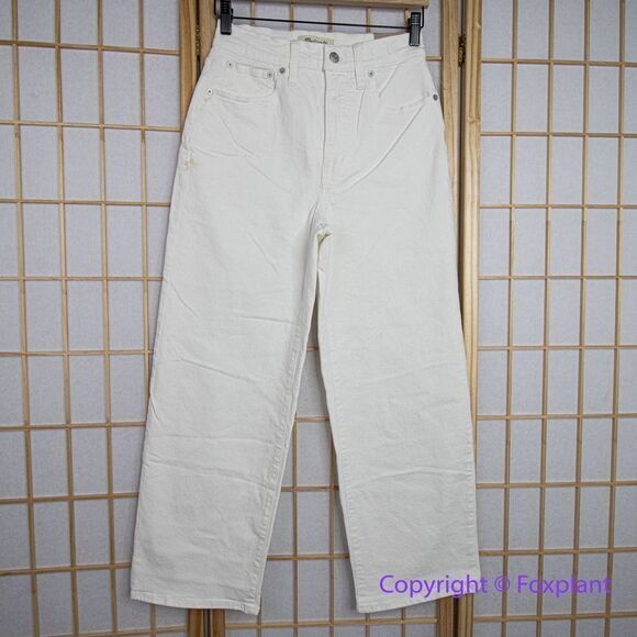 NEW Madewell The Perfect Vintage Wide-Leg Crop Jean‎ Tile White, 27 - Picture 2 of 16